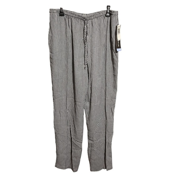 Sag Harbor NWT Pull On Pants Size XL Black Check Straight Leg Elastic Waist - Picture 1 of 9